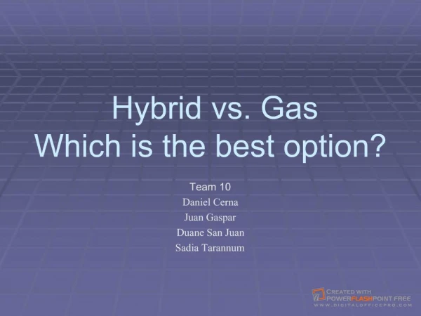 Hybrid Vs Gas