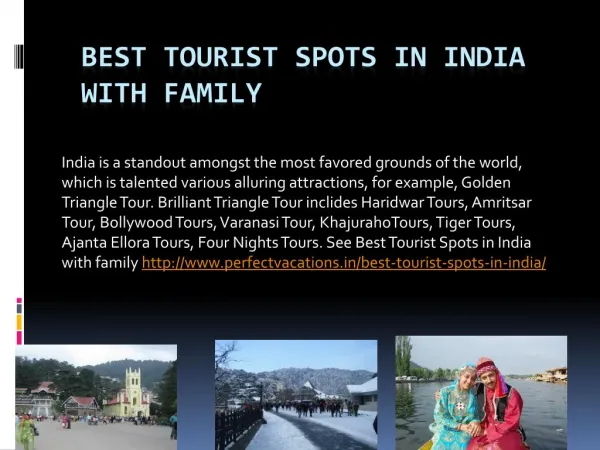 Best tourist spots in india with family